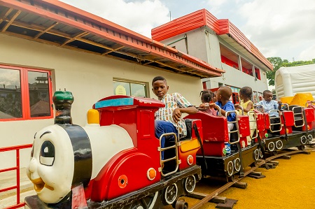 Attendees of the St. Ives 2024 children's party