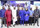 Vice President, Oil & Gas, Dangote Industries Limited, Devakumar Edwin; President/CE, Dangote Industries Limited, Aliko Dangote; Group Executive Director, Commercial Operations, Dangote Industries Limited, Fatima Aliko-Dangote, with Media Executives during the Media Executives visit/Parley at the Dangote Petroleum Refinery and Dangote Fertiliser Limited in Lagos on July 14, 2024.