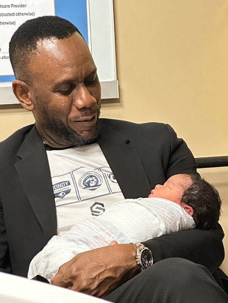 Pascal Atuma welcomes baby boy with wife